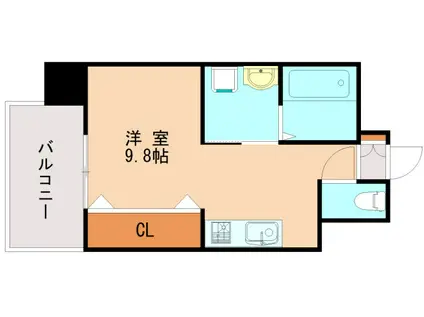 ドレスローズ(1K/5階)の間取り写真