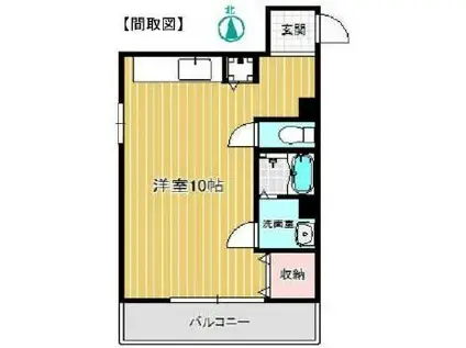 オークハウス四谷(ワンルーム/3階)の間取り写真