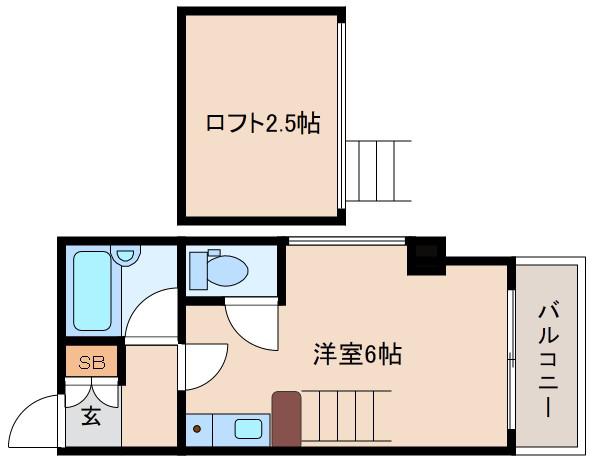 東三国ユーリプラザ(ワンルーム/5階)の間取り写真