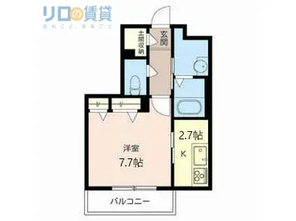 シャーメゾンルミナス(1K/3階)の間取り写真