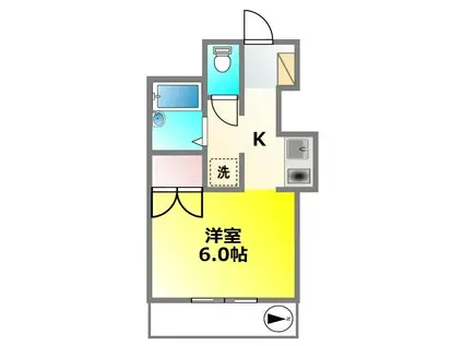 天野屋ビル(ワンルーム/4階)の間取り写真