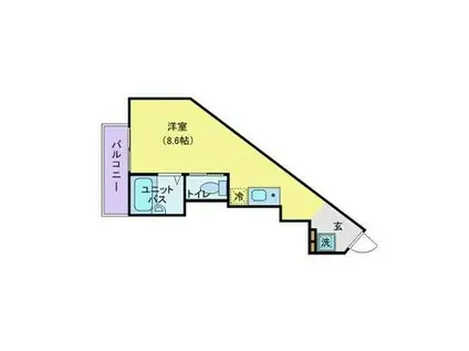 ラ・カンパネラ中央林間(ワンルーム/2階)の間取り写真