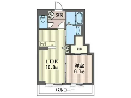 クラウドワ(1LDK/2階)の間取り写真