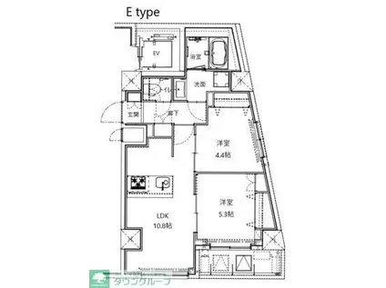 レアライズ町屋(2LDK/4階)の間取り写真