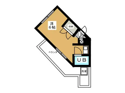 クラムプレイス(ワンルーム/3階)の間取り写真