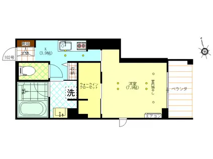 SHMレジステージ(1K/1階)の間取り写真