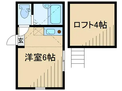 ユナイト菊名アリエル(ワンルーム/1階)の間取り写真