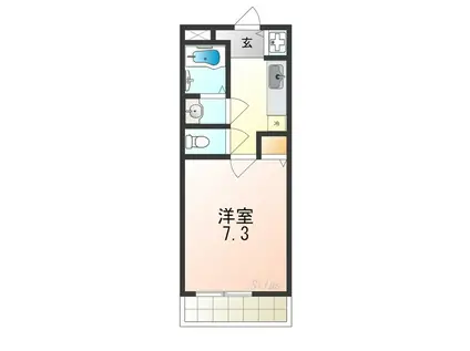 YEBISU(1K/2階)の間取り写真