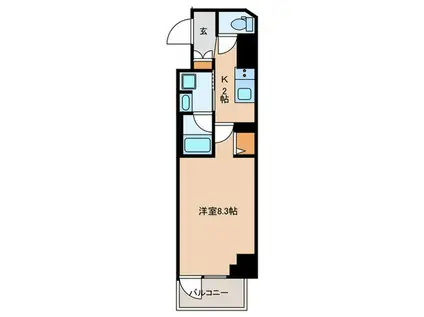 TRADIS文京江戸川橋(1K/5階)の間取り写真