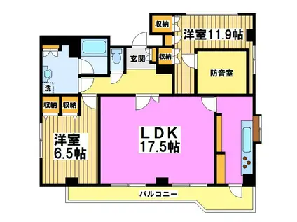 ミタムラビル(2LDK/2階)の間取り写真