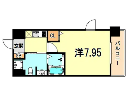 アーバングリーン兵庫ステーションフロント(1K/2階)の間取り写真
