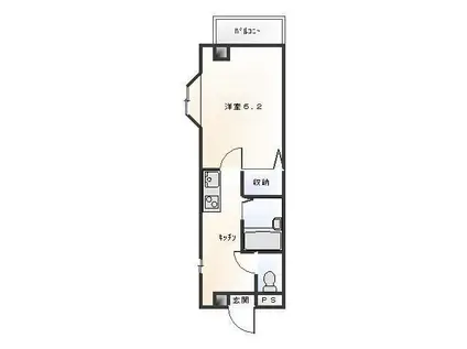 クレスト下北沢(1K/2階)の間取り写真