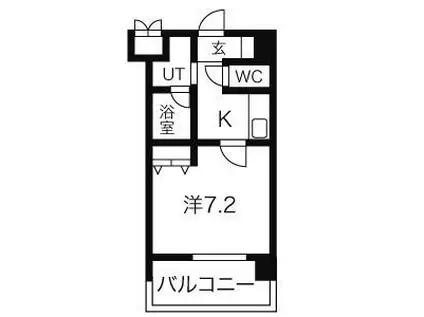 アーデン上社(1K/6階)の間取り写真
