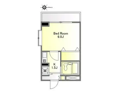 碑文谷壱番館(1K/3階)の間取り写真