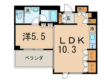 スタイリオ中延IIウエスト(1LDK/1階)の間取り写真