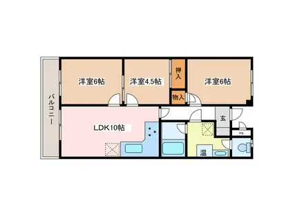 MAC渚コート(3LDK/4階)の間取り写真