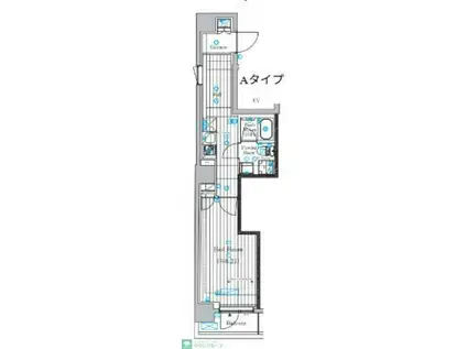 プレール・ドゥーク池上II(1K/11階)の間取り写真
