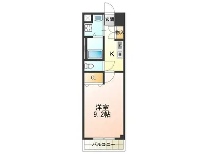 シロスハヤシ(1K/3階)の間取り写真