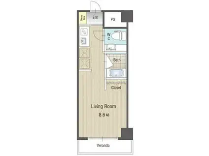 U・TOPIA21(ワンルーム/3階)の間取り写真