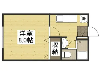 BEE-LINE N(1K/1階)の間取り写真