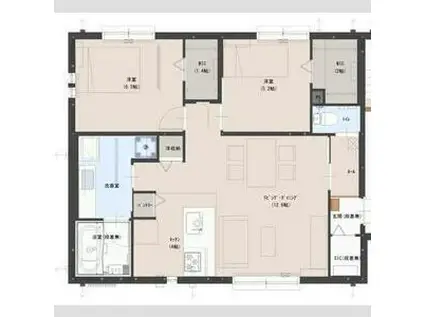 カーサリヴァージュII(2LDK/2階)の間取り写真