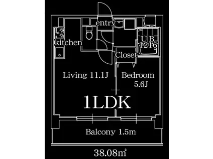 CENTER ISLAND(1LDK/6階)の間取り写真
