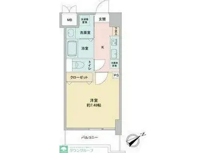 アプリーレ千代田(1K/9階)の間取り写真