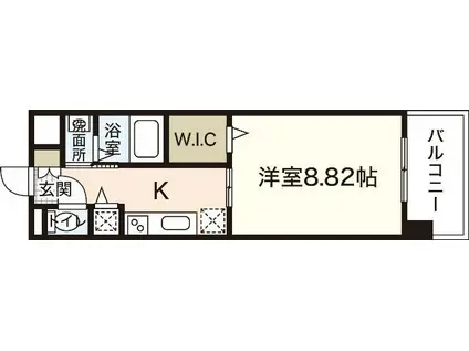SK-2ND(1K/3階)の間取り写真