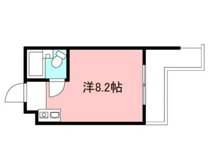 プライムハウス白楽(ワンルーム/4階)の間取り写真