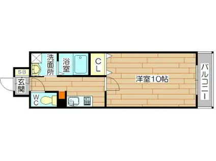 ラ・メール(1K/1階)の間取り写真