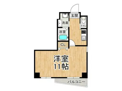 CURRENT KITAGAWA(1K/2階)の間取り写真