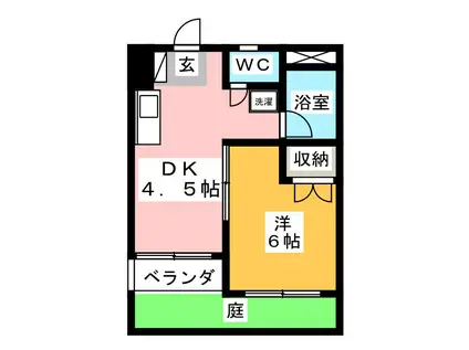 メゾン グランド ラヴィ(1DK/1階)の間取り写真