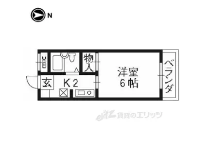 ナルディス七条通(ワンルーム/4階)の間取り写真