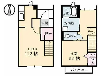GRACE1(1LDK/1階)の間取り写真