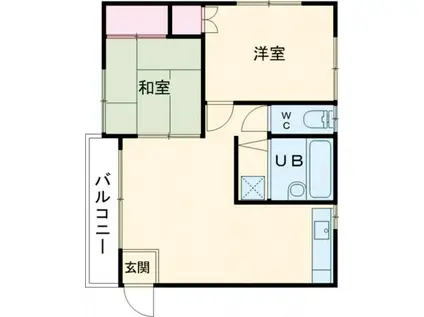コーポ中村(2LDK/2階)の間取り写真