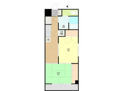 セブンスターマンション第5五反田(2K/3階)の間取り写真