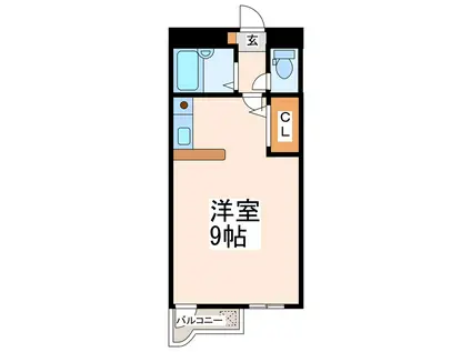 辻産業第16ビル(ワンルーム/4階)の間取り写真