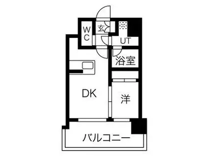 ラ・エスパシオ箱崎(1DK/7階)の間取り写真