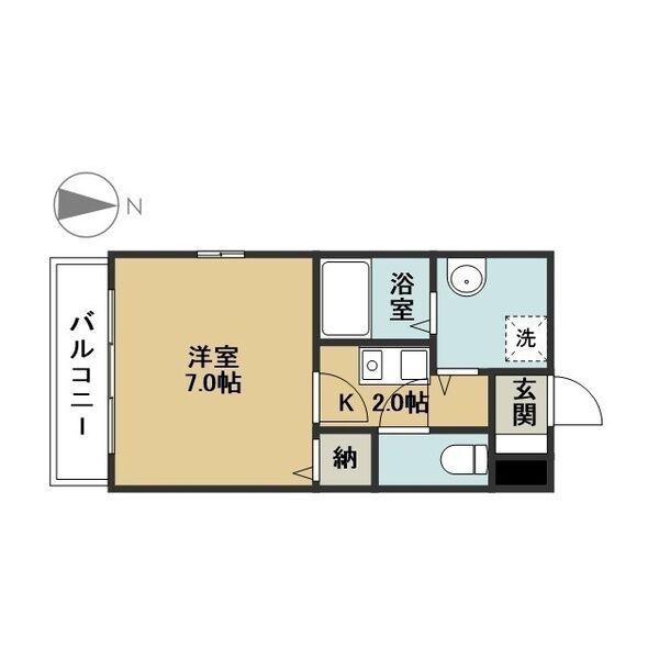 セントラルコート高道(1K/3階)の間取り写真