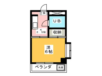 トータスコーポ(1K/4階)の間取り写真