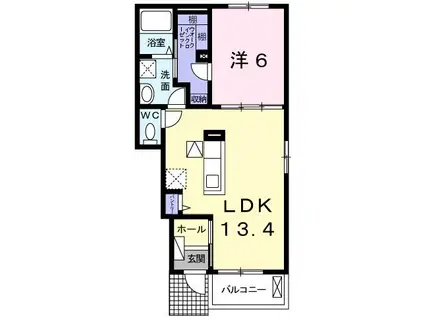 アルモニー・M(1LDK/1階)の間取り写真