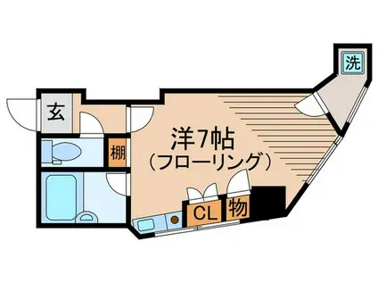 コートサクライ(ワンルーム/6階)の間取り写真