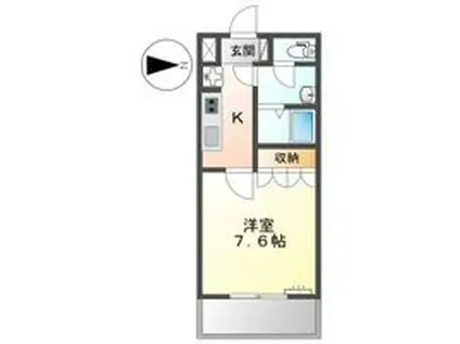 チェリーコーポ(1K/2階)の間取り写真