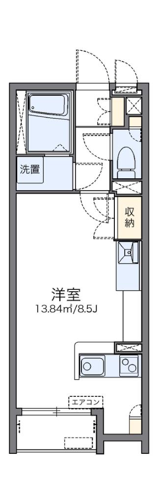レオネクストCREA東館(ワンルーム/2階)の間取り写真