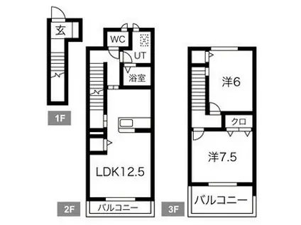 グリーンパーク(2LDK/2階)の間取り写真