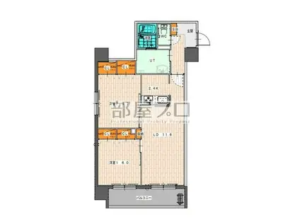 PARTIRE桑園 パルティーレソウエン(2LDK/3階)の間取り写真