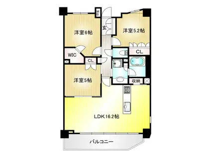 サンメゾン宮前平GATE(3LDK/2階)の間取り写真