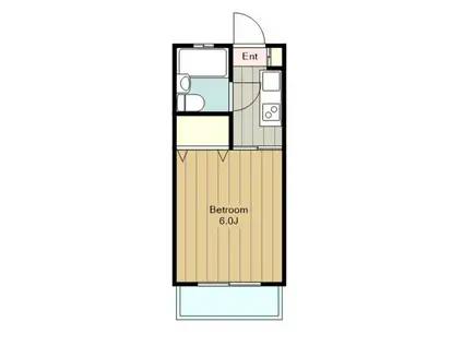 リバーサイドMIYAZAKI(1K/2階)の間取り写真