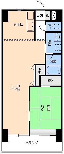 CITY21(1LDK/8階)の間取り写真