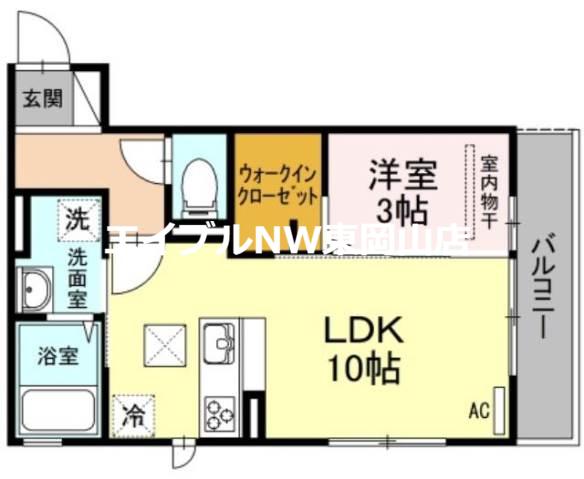 LUCE(1LDK/1階)の間取り写真